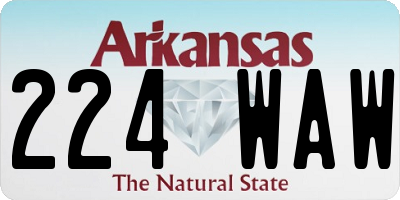 AR license plate 224WAW