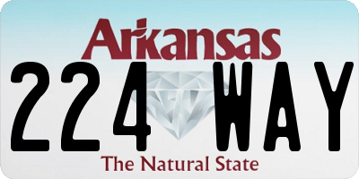 AR license plate 224WAY