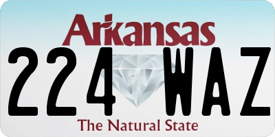 AR license plate 224WAZ