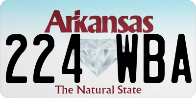 AR license plate 224WBA