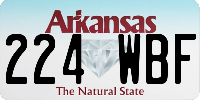 AR license plate 224WBF