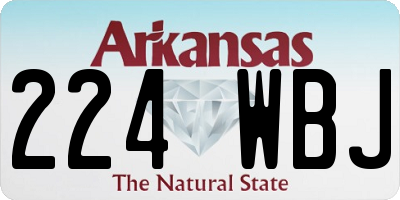 AR license plate 224WBJ