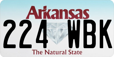 AR license plate 224WBK