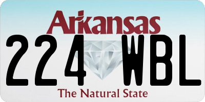 AR license plate 224WBL