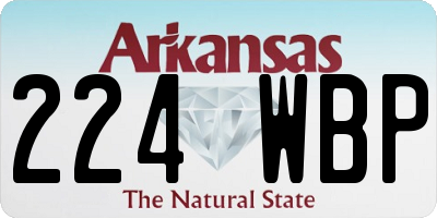 AR license plate 224WBP