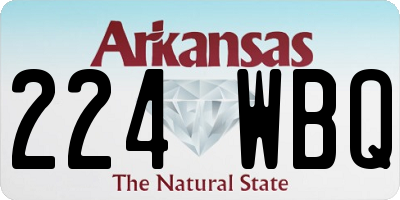 AR license plate 224WBQ
