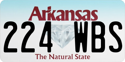 AR license plate 224WBS