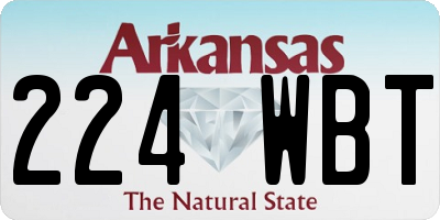 AR license plate 224WBT