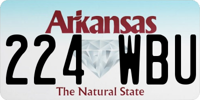 AR license plate 224WBU