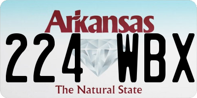 AR license plate 224WBX