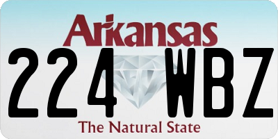 AR license plate 224WBZ
