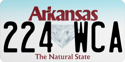 AR license plate 224WCA