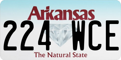 AR license plate 224WCE