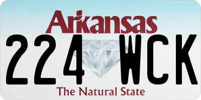 AR license plate 224WCK