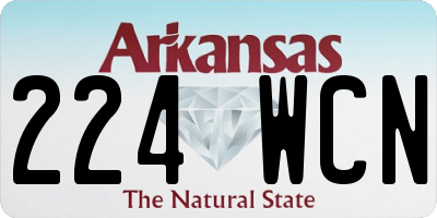 AR license plate 224WCN