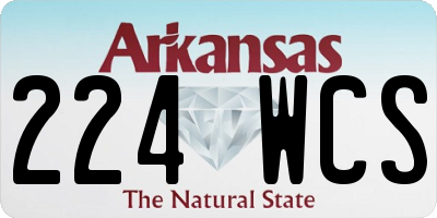 AR license plate 224WCS