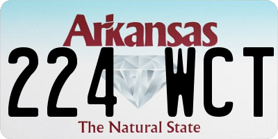 AR license plate 224WCT