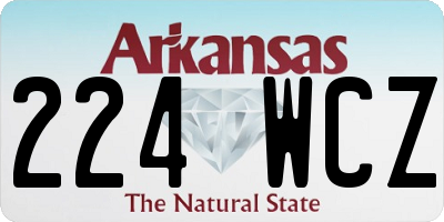 AR license plate 224WCZ