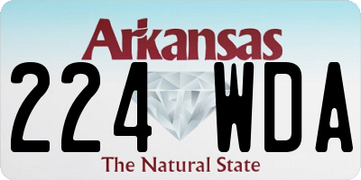 AR license plate 224WDA
