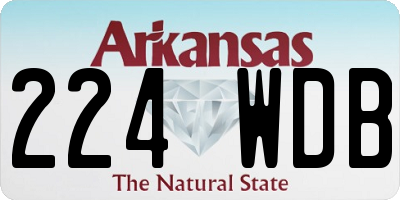 AR license plate 224WDB
