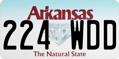 AR license plate 224WDD