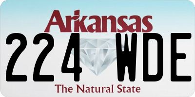 AR license plate 224WDE