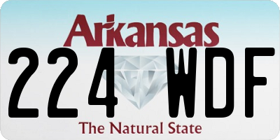 AR license plate 224WDF