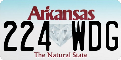 AR license plate 224WDG