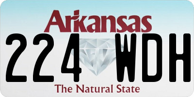 AR license plate 224WDH