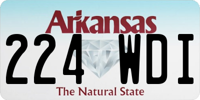 AR license plate 224WDI