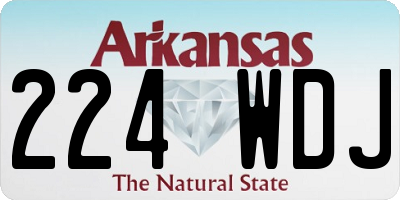 AR license plate 224WDJ