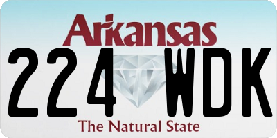 AR license plate 224WDK