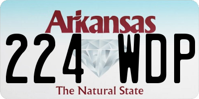 AR license plate 224WDP