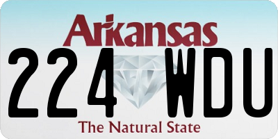 AR license plate 224WDU