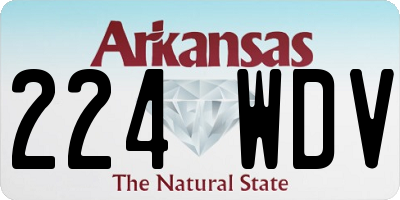AR license plate 224WDV