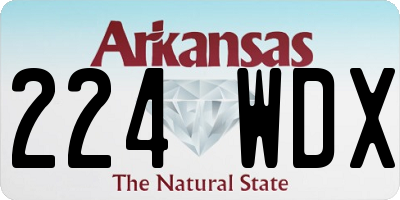 AR license plate 224WDX