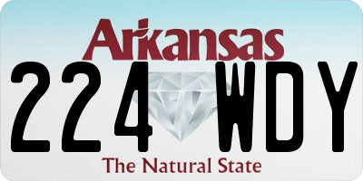 AR license plate 224WDY