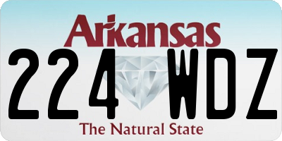 AR license plate 224WDZ