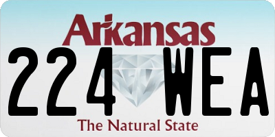 AR license plate 224WEA