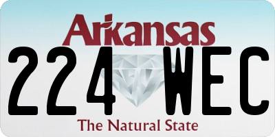 AR license plate 224WEC