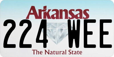 AR license plate 224WEE
