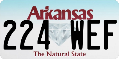 AR license plate 224WEF