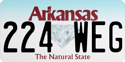 AR license plate 224WEG