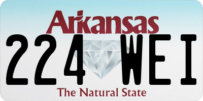 AR license plate 224WEI