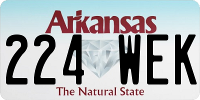 AR license plate 224WEK