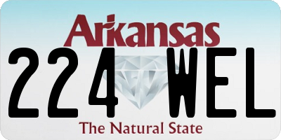 AR license plate 224WEL