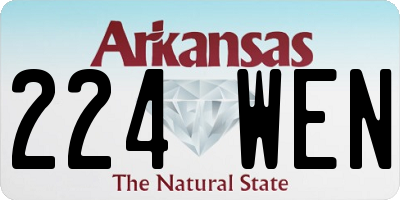 AR license plate 224WEN