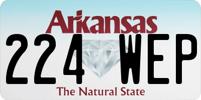 AR license plate 224WEP
