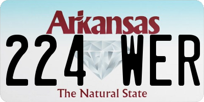 AR license plate 224WER