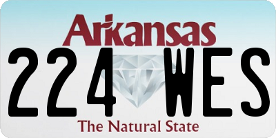 AR license plate 224WES